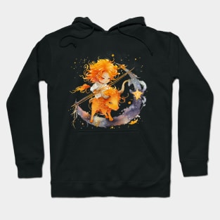 Watercolor Zodiac Sagittarius Hoodie